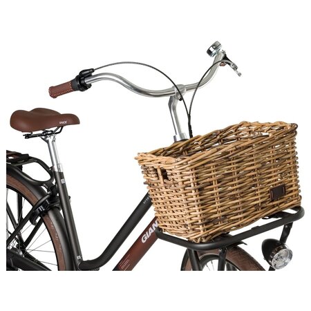 FastRider Fietsmand Zeno Rotan Medium Bruin 17L