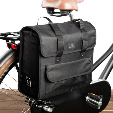 FastRider Enkele fietstas Lasse Luxe Shopper Basics 23L Zwart