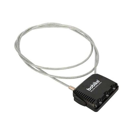 Bobike Maxi Combinatieslot met kabel - zwart