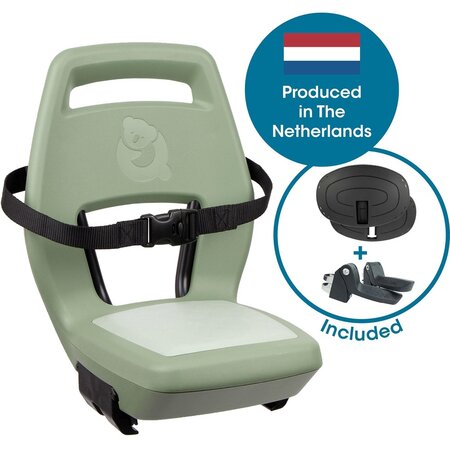 Qibbel 6+ Junior Seat compleet Sage Green - Met voetsteunen