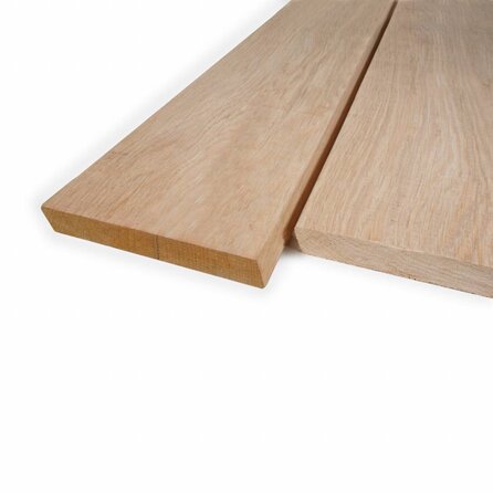 Eiken rhombus - 28x143 mm - geschaafd - rhombusprofiel - eikenhout AD 20-25%