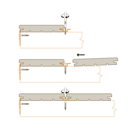 B-fix - BFIX ONE - montageclips RVS - Inox - blinde bevestiging - 100 stuks