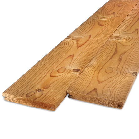 Thermo grenen B-fix plank - 28x143 mm - geschaafd - B-fix rabat- & vlonderplank - thermisch gemodificeerd grenenhout KD 8-12%