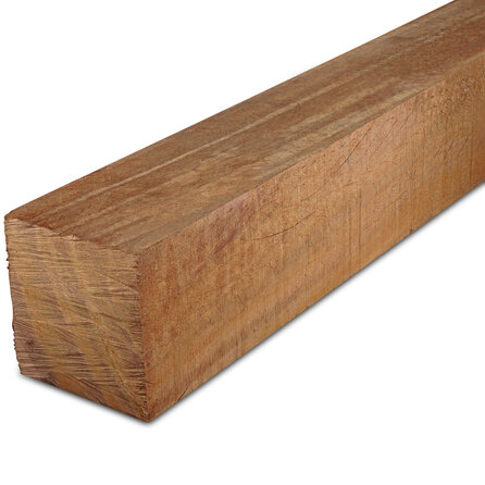 Azobé balk - 200x200 mm - fijnbezaagd / ruw - balk voor buiten - azobe hardhout AD 20-25%