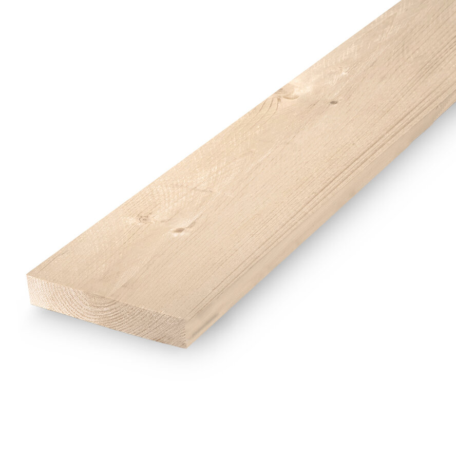 Steigerplank - 30x195 mm - ruw / fijnbezaagd - steigerhout plank - vuren steiger hout - KD 18-20% Steigerplank - 30x195 mm - ruw / fijnbezaagd - steigerhout plank - vuren steiger hout - KD 18-20%