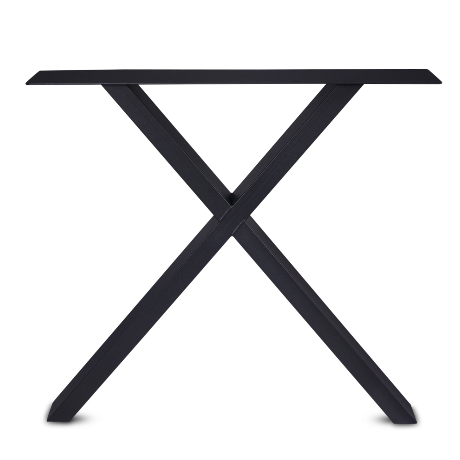  Stalen X-poot SET (2 stuks)  10x4 cm - 72 cm hoog - 78-77 cm breed - Kruis tafelpoot gecoat (zwart, antraciet of  wit)