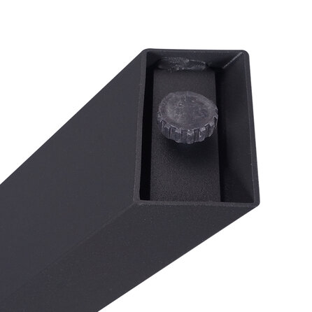 Zwarte A-poten (set) - staal / ijzer - 4x10 cm - hoogte: 72 cm - breedte (montageplaat): 78 cm - tafelpoot metaal zwart gecoat