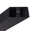Zwart dubbele x tafelonderstel (3-delig) - staal / ijzer - 10x10 cm - afmeting: 90x90 cm (montageplaat) - hoogte: 72 cm - centrale kruispoot metaal zwart gecoat