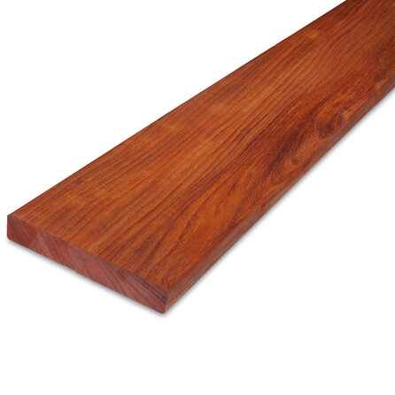 Padoek plank - 21x120 mm - geschaafd - plank voor buiten - padouk hardhout AD 20-25%