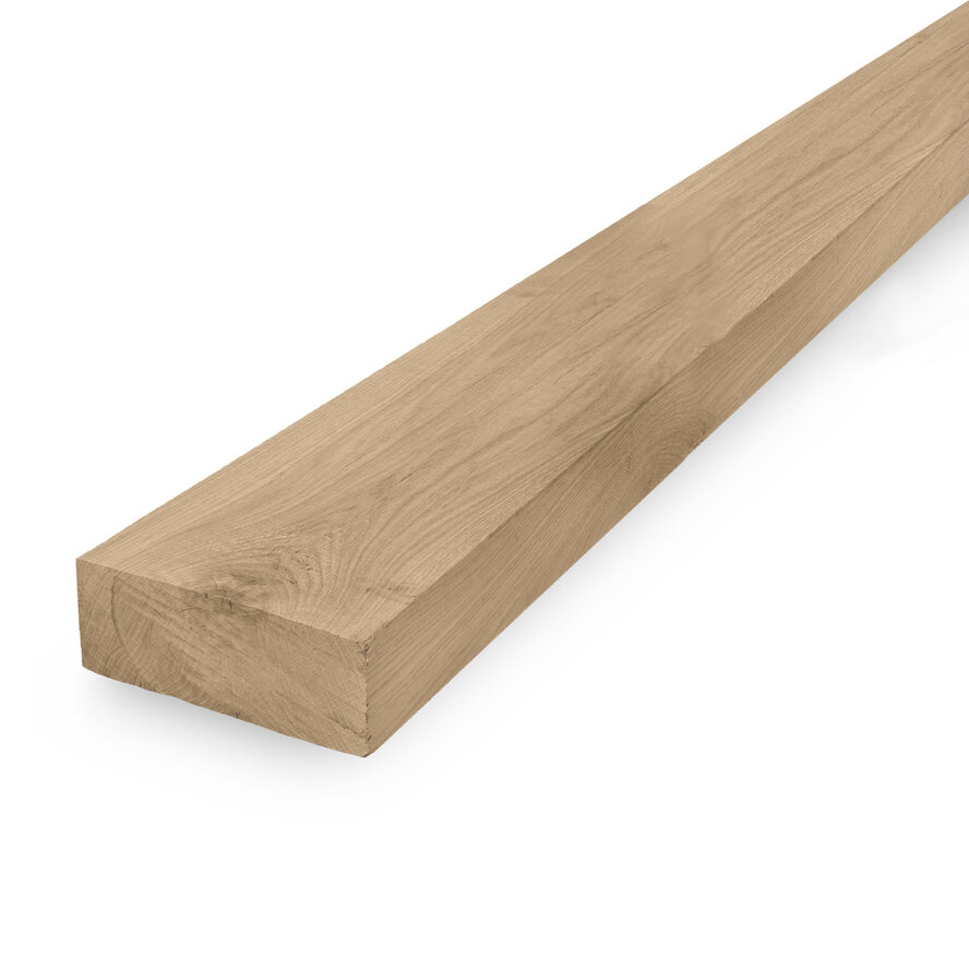 Eiken balk - 40x140 mm - geschaafd - balk voor buiten - eikenhout AD 20-25% Eiken balk - 40x140 mm - geschaafd - balk voor buiten - eikenhout AD 20-25%