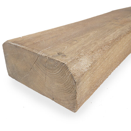 Oude eiken balk - 70x190 mm - whitewash - balk voor binnen / beschut buiten - verouderd eikenhout AD 20-25%