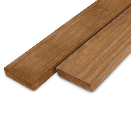 Thermo fraké rhombus - 21x143 mm - geschaafd - rhombusprofiel - thermisch gemodificeerd frake hout KD 8-12%