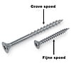 Korte houtschroeven verzinkt - 3 mm - - geel verzinkt - torx 20 - schroeven voor (buiten) hout - grove spoed - met snijpunt - 200 stuks