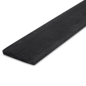 vuren - plank - zwart Zwart geïmpregneerd vuren plank - 22x200 mm - ruw - KD