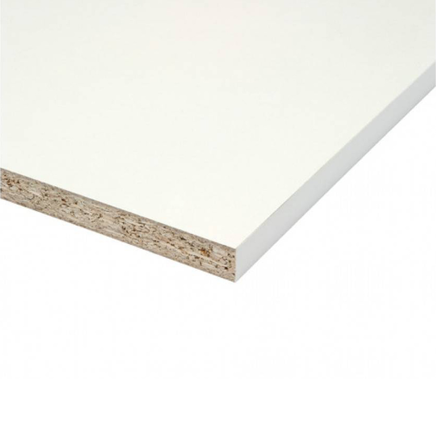 Spaanplaat wit gemelamineerd 18 mm - 305x80 cm - meubelpaneel wit |