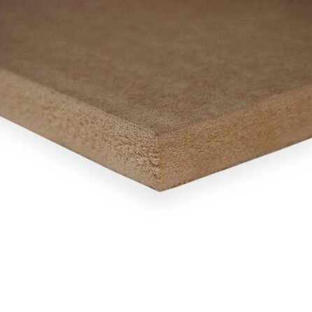 MDF - 22 mm - 244x122 cm - E1 - onbehandeld glad geschuurd - CE keurmerk - PEFC mix