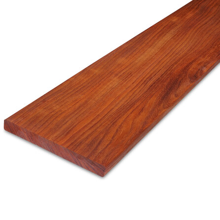 Padoek plank - 21x190 mm - geschaafd - plank voor buiten - padouk hardhout AD 20-25%