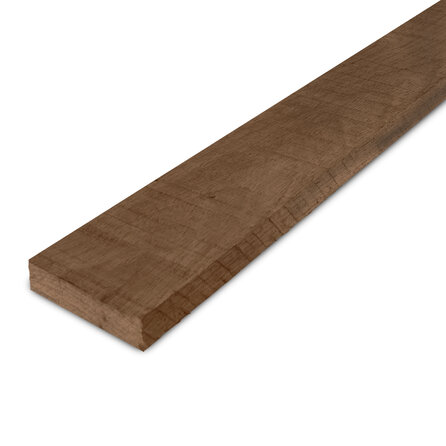 Thermo fraké plank - 26x105 mm - fijnbezaagd / ruw - plank voor buiten - thermisch gemodificeerd frake hout KD 8-12%