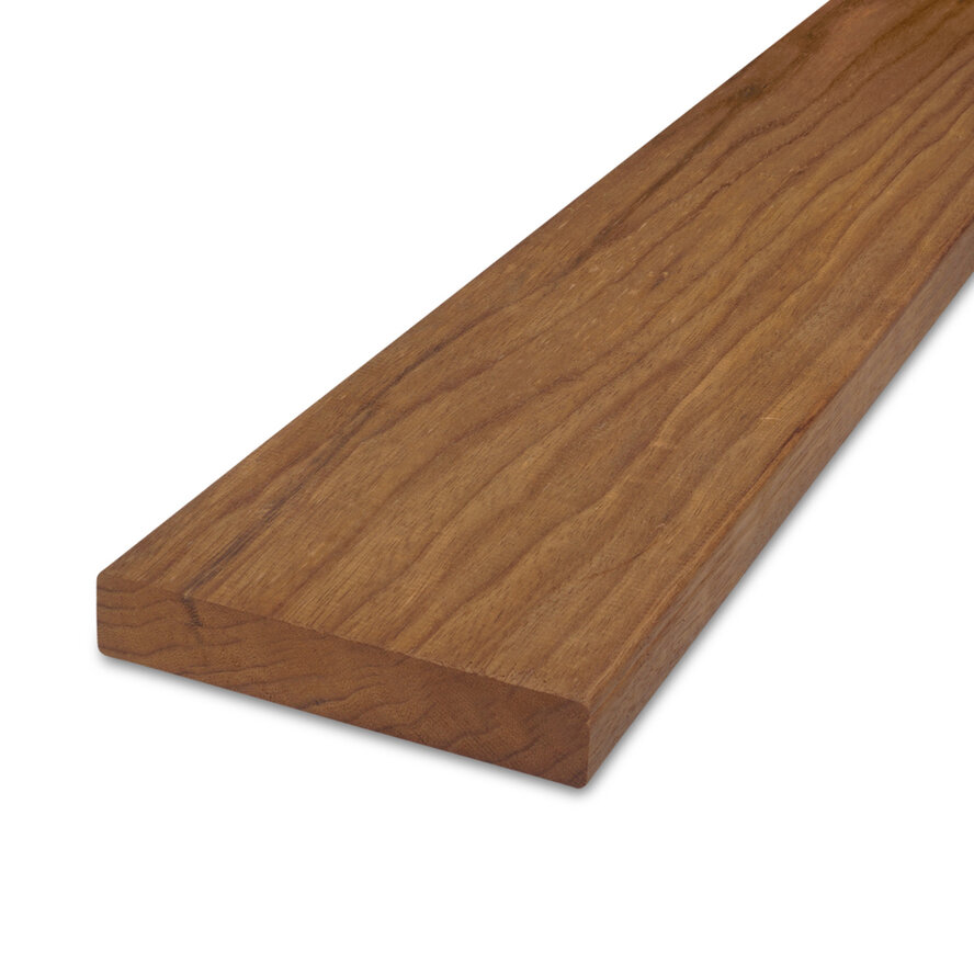 Thermo fraké plank - 28x140 mm - geschaafd - plank voor buiten - thermisch gemodificeerd frake hout KD 8-12% Thermo fraké plank - 28x140 mm - geschaafd - plank voor buiten - thermisch gemodificeerd frake hout KD 8-12%