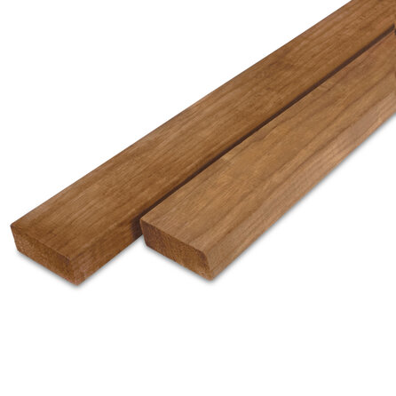 Thermo fraké rhombus - 28x70 mm - geschaafd - rhombusprofiel - thermisch gemodificeerd frake hout KD 8-12%