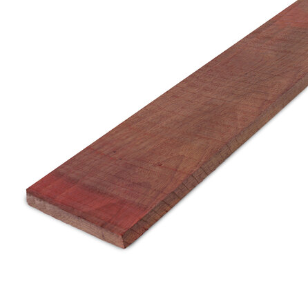 Padoek plank - 26x130 mm - fijnbezaagd / ruw - plank voor buiten - padouk hardhout AD 20-25%