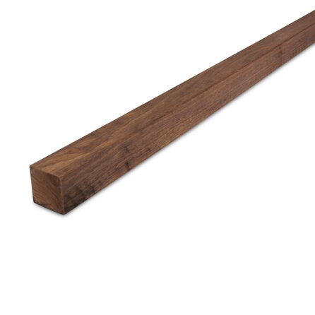 Thermo fraké hoeklat - 45x45 mm - geschaafd - afwerklat - thermisch gemodificeerd frake hout KD 8-12%