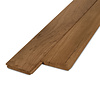 Thermo fraké vellingdeel - 21x62 mm - geschaafd - mes en groef plank - thermisch gemodificeerd frake hout KD 8-12%