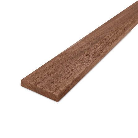 Afrormosia plank - 21x67 mm - geschaafd - plank voor buiten - afrormosia hardhout KD 18-20%