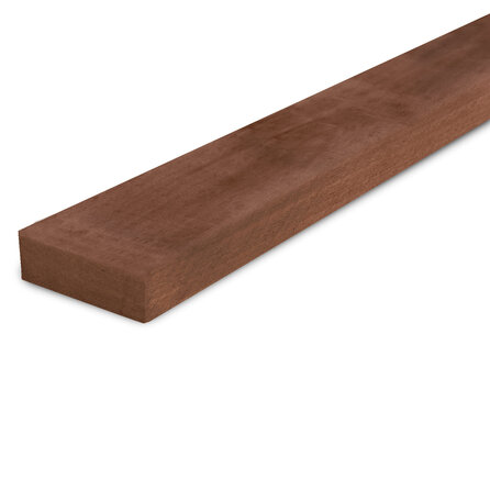 Afrormosia balk - 52x155 mm - fijnbezaagd / ruw - balk voor buiten - afrormosia hardhout AD 20-25%
