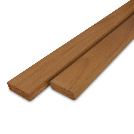 Thermo ayous rhombus - 21x70 mm - geschaafd - rhombusprofiel - thermisch gemodificeerd ayous hout KD 8-12%