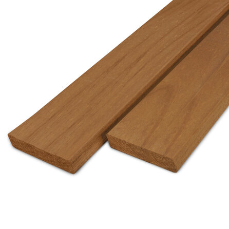 Thermo ayous rhombus - 21x143 mm - geschaafd - rhombusprofiel - thermisch gemodificeerd ayous hout KD 8-12%