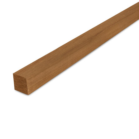 Thermo ayous hoeklat - 45x45 mm - geschaafd - afwerklat - thermisch gemodificeerd ayous hout KD 8-12%