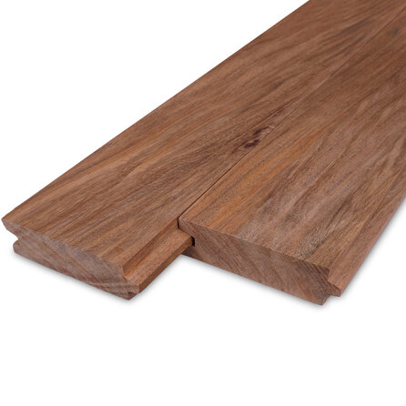 Angelim vermelho damwand - 45x175 mm - geschaafd - dam wand profiel - angelim vermelho hardhout AD 20-25%