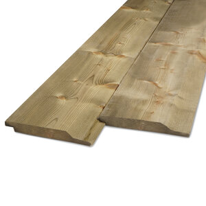 vuren - rabat - geimpregneerd Geïmpregneerd vuren halfhouts rabat - 19x130 mm - geschaafd - KD vuren - rabat - geimpregneerd Geïmpregneerd vuren halfhouts rabat - 19x130 mm - geschaafd - KD