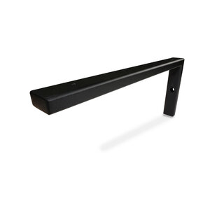 Zwarte plankdrager staal L-vorm - 20x10 cm - SET (2 stuks) - incl. coating