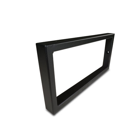 Zwarte plankdrager staal rechthoek - 20x10 cm - SET (2 stuks) - incl. zwarte poedercoating
