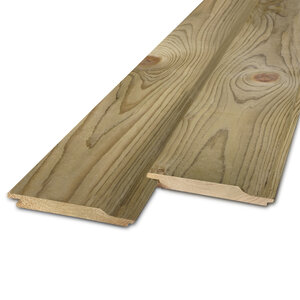 vuren - rabat - geimpregneerd Geïmpregneerd vuren overhangend rabat - 18x130 mm - geschaafd - KD vuren - rabat - geimpregneerd Geïmpregneerd vuren overhangend rabat - 18x130 mm - geschaafd - KD