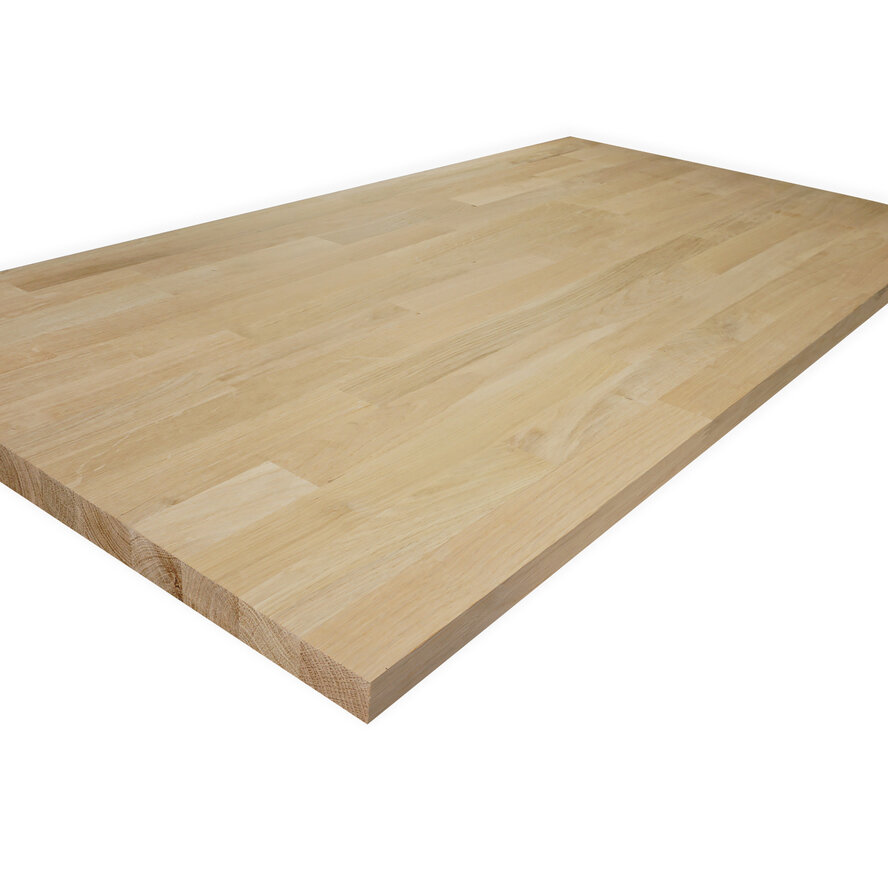 Eiken vingerlas paneel - 1,9 cm dik (1-laag) - foutvrij eikenhout - gevingerlast meubelpaneel - timmerpaneel 8-12% KD - voor binnen Eiken vingerlas paneel - 1,9 cm dik (1-laag) - foutvrij eikenhout - gevingerlast meubelpaneel - timmerpaneel 8-12% KD - voor binnen