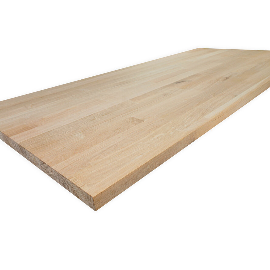 Eiken vingerlas paneel - 1,9 cm dik (1-laag) - rustiek eikenhout - gevingerlast meubelpaneel - timmerpaneel 8-12% KD - voor binnen Eiken vingerlas paneel - 1,9 cm dik (1-laag) - rustiek eikenhout - gevingerlast meubelpaneel - timmerpaneel 8-12% KD - voor binnen