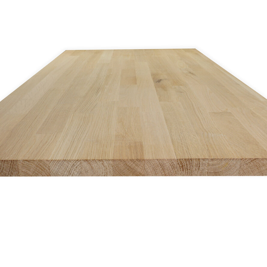 Eiken vingerlas paneel - 1,9 cm dik (1-laag) - rustiek eikenhout - gevingerlast meubelpaneel - timmerpaneel 8-12% KD - voor binnen Eiken vingerlas paneel - 1,9 cm dik (1-laag) - rustiek eikenhout - gevingerlast meubelpaneel - timmerpaneel 8-12% KD - voor binnen