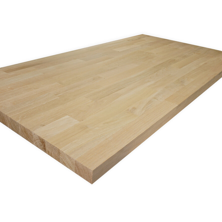 Eiken vingerlas paneel - 2,6 cm dik (1-laag) - foutvrij eikenhout - gevingerlast meubelpaneel - timmerpaneel 8-12% KD - voor binnen Eiken vingerlas paneel - 2,6 cm dik (1-laag) - foutvrij eikenhout - gevingerlast meubelpaneel - timmerpaneel 8-12% KD - voor binnen