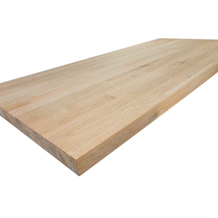 Eiken vingerlas paneel - 2,6 cm dik (1-laag) - rustiek eikenhout - gevingerlast meubelpaneel - timmerpaneel 8-12% KD - voor binnen Eiken vingerlas paneel - 2,6 cm dik (1-laag) - rustiek eikenhout - gevingerlast meubelpaneel - timmerpaneel 8-12% KD - voor binnen