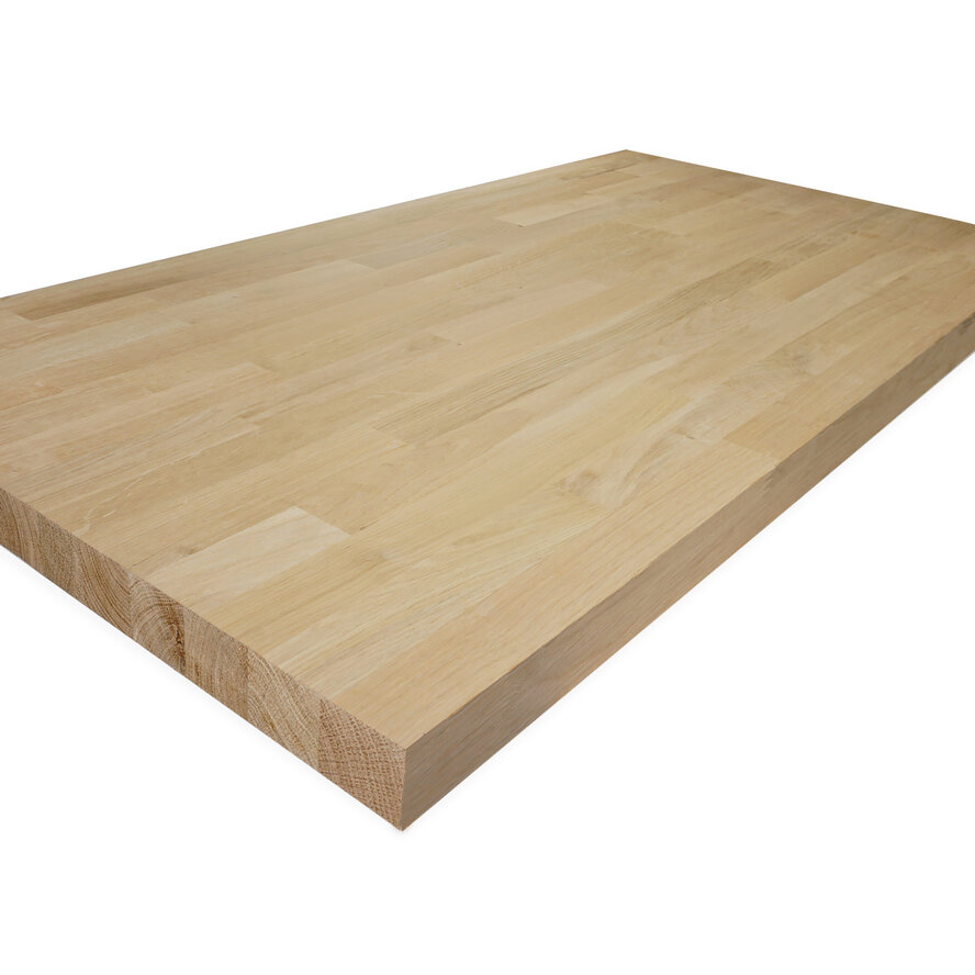 Eiken vingerlas paneel - 4 cm dik (1-laag) - foutvrij eikenhout - gevingerlast meubelpaneel - timmerpaneel 8-12% KD - voor binnen Eiken vingerlas paneel - 4 cm dik (1-laag) - foutvrij eikenhout - gevingerlast meubelpaneel - timmerpaneel 8-12% KD - voor binnen