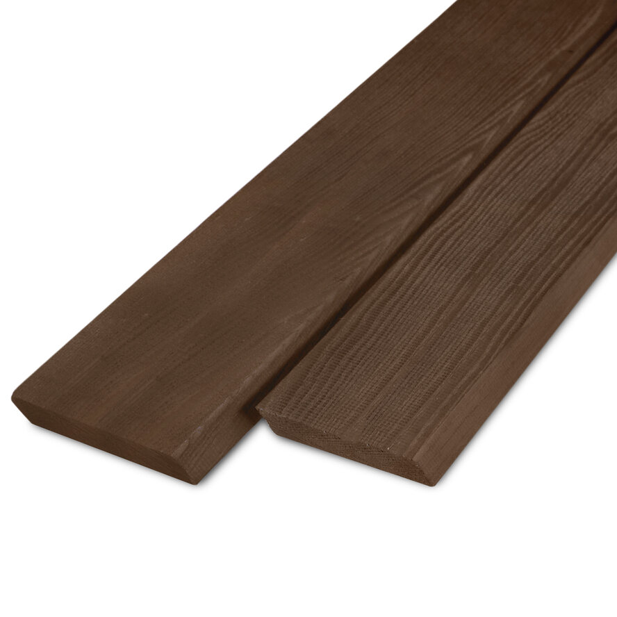 Thermo essen rhombus - 21x140 mm - geschaafd - rhombusprofiel - thermisch gemodificeerd essenhout KD 8-12% Thermo essen rhombus - 21x140 mm - geschaafd - rhombusprofiel - thermisch gemodificeerd essenhout KD 8-12%