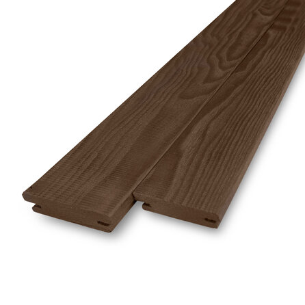 Thermo essen B-fix plank - 21x90 mm - geschaafd - B-fix rabat- & vlonderplank - thermisch gemodificeerd essenhout KD 8-12%