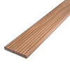 Bangkirai vlonderplank - 25x145 mm - geschaafd - gegroefde terrasplank - bankirai hardhout KD 18-20%