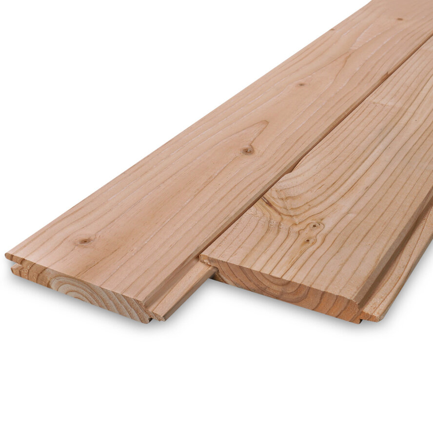 Douglas blokhutprofiel - 28x185 mm - geschaafd - blokhut plank - douglashout KD 18-20% Douglas blokhutprofiel - 28x185 mm - geschaafd - blokhut plank - douglashout KD 18-20%