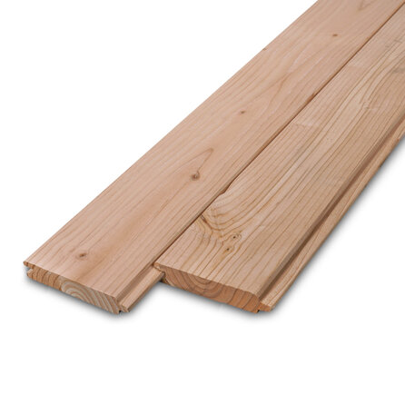 Douglas vellingdeel - 18x130 mm - geschaafd - mes en groef plank - douglashout KD 18-20%