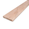 Red class wood plank - 28x195 mm - zichtzijde fijnbezaagd / ruw - plank voor buiten - geïmpregneerd red class vuren KD 18-20%