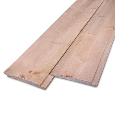 Red class wood sponningplank - 18x177 mm - zichtzijde fijnbezaagd / ruw - shiplap - geïmpregneerd red class vuren KD 18-20%